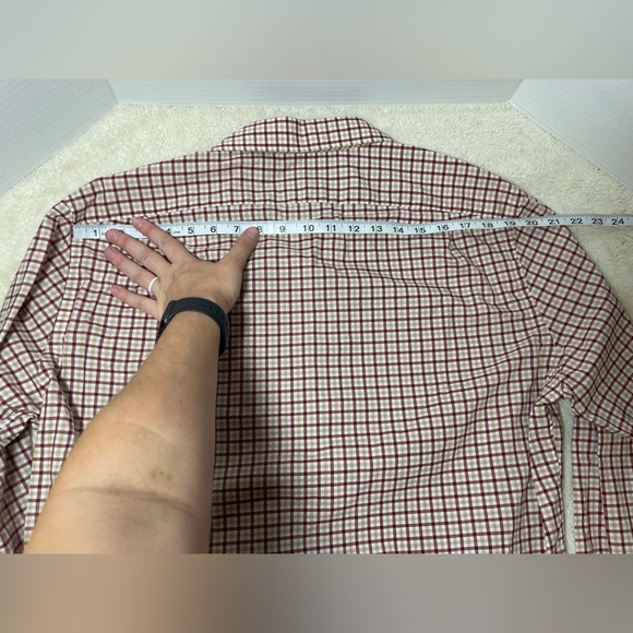 J. Crew Men's Checkered Shirt - Red and White - Picture 7 of 7